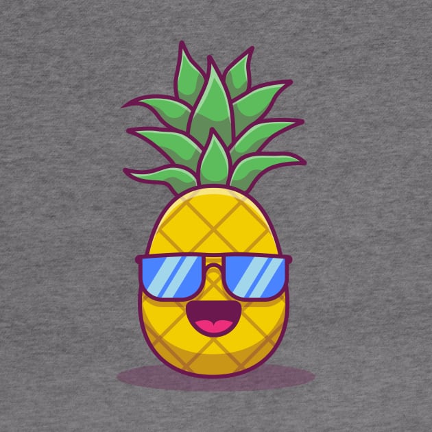 Cute Pineapple Wearing Glasses by Catalyst Labs